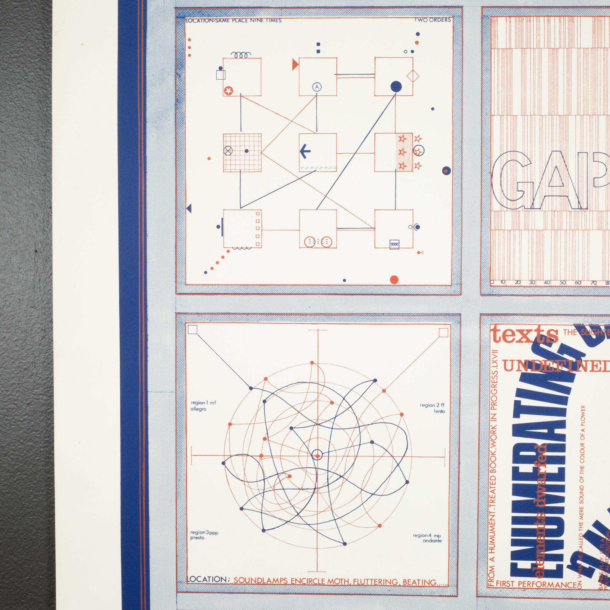 Mid-Century Modern Tom Phillips, Six Pieces Opus X, Screenprint, Limited Editions, Signed, 1968 For Sale
