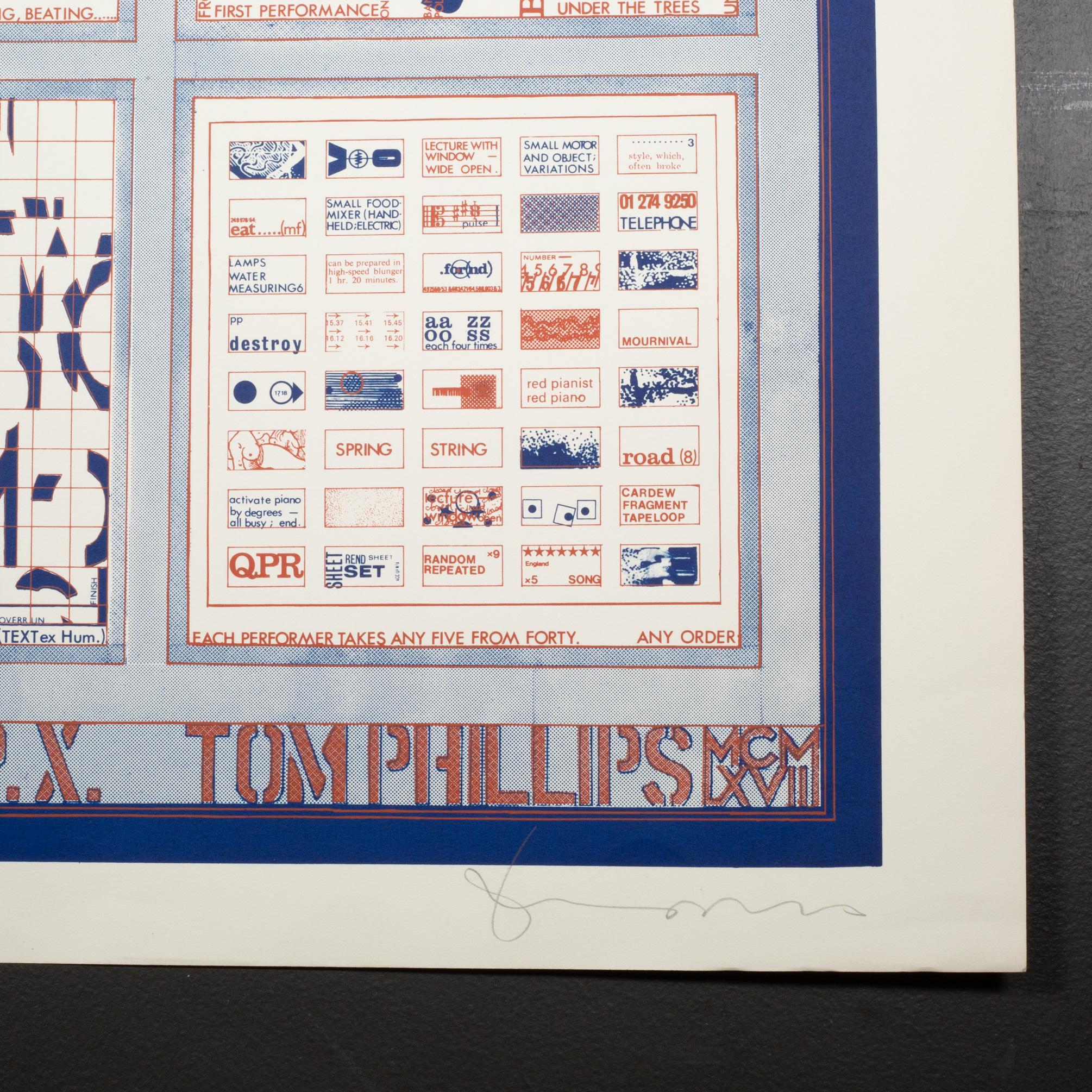 Tom Phillips, Six Pieces Opus X, Screenprint, Limited Editions, Signed, 1968 For Sale 2