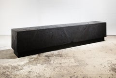Carbon M by Tom Price - Sculpture and bench, coal, Jesmonite, wood, steel