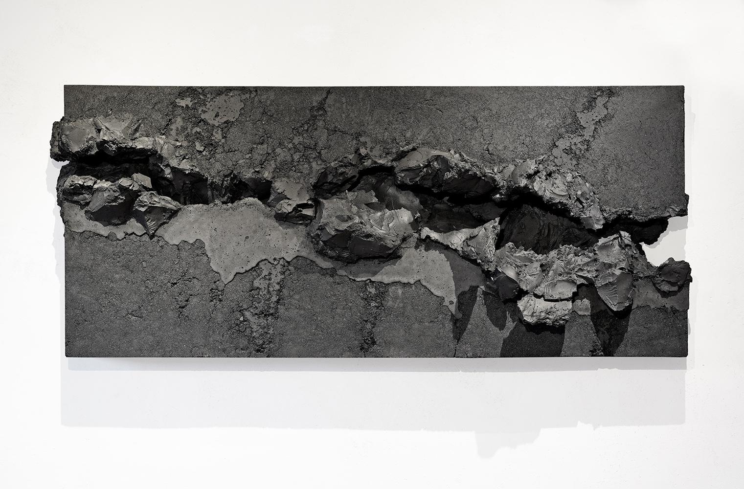 Tom Price Carbon Rift by Tom Price Horizontal Wall Sculpture, Dark Color For Sale at 1stDibs