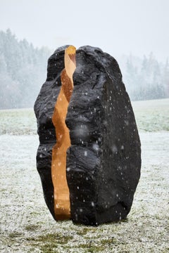 Boulder #4 by Tom Price - Rock-like bronze art, outdoor sculpture