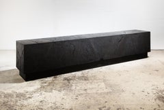 Carbon M by Tom Price - Sculpture and bench, coal, Jesmonite, wood, steel, black