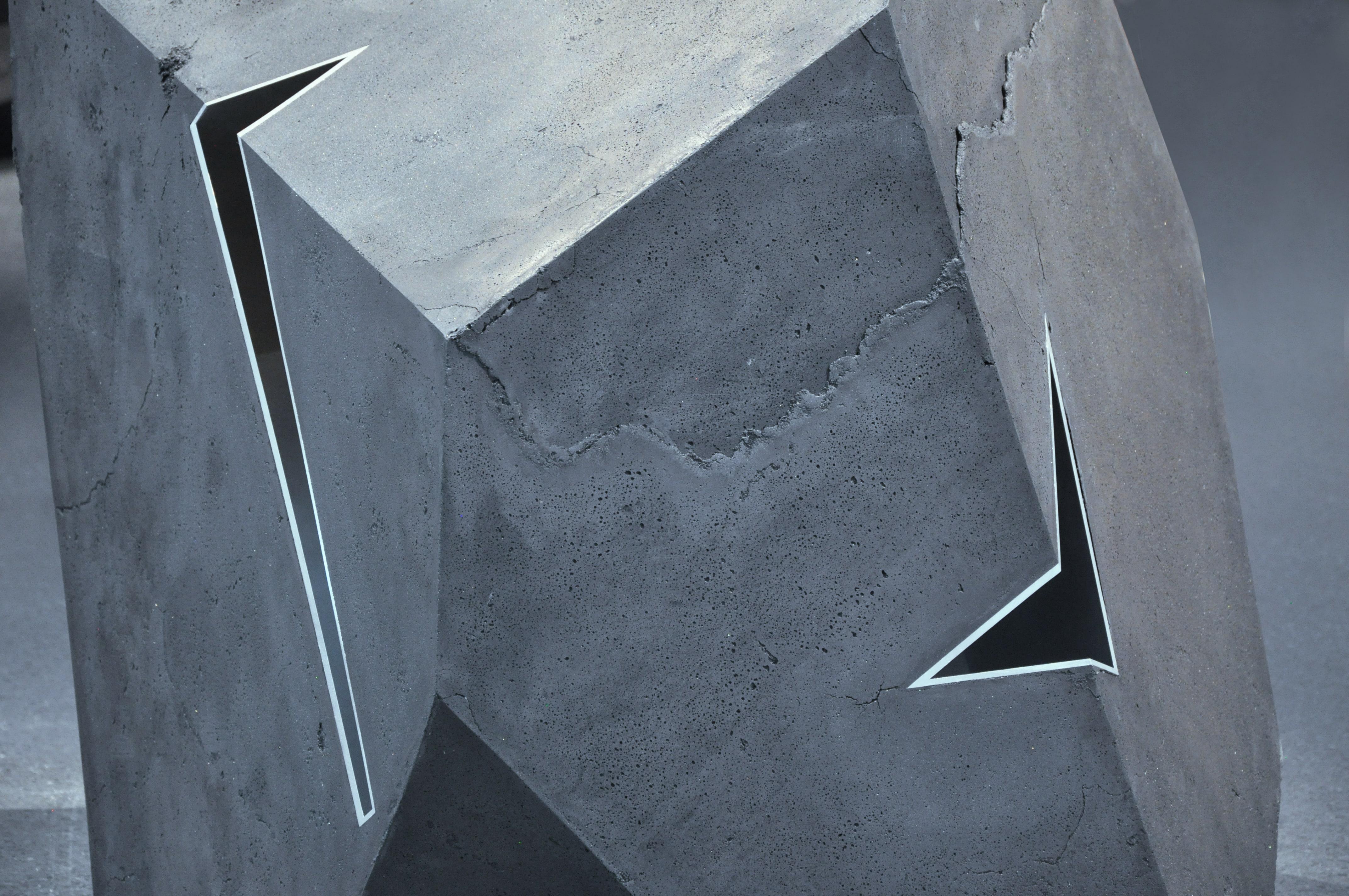 Carbon Void Aluminium by Tom Price - Abstract geometric sculpture, grey For Sale 8