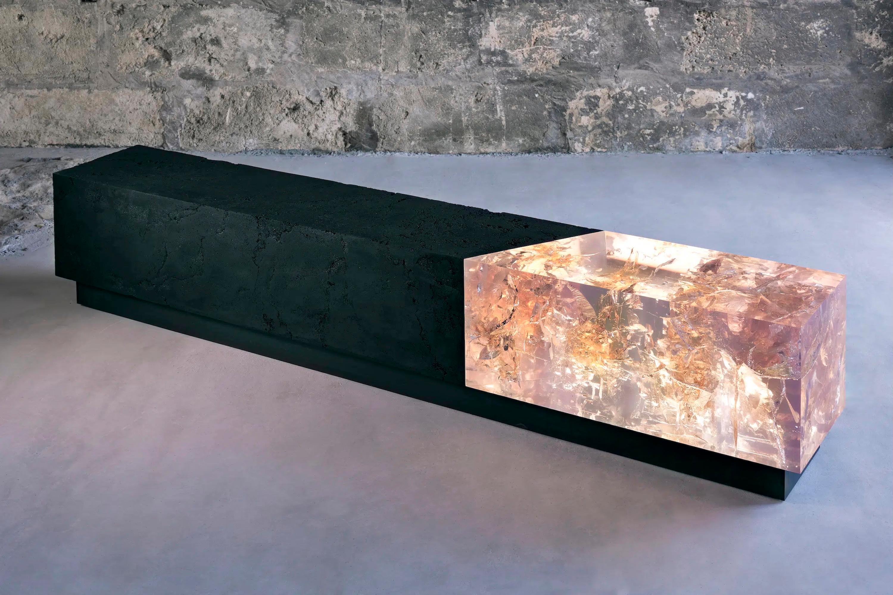 Counterpart by Tom Price - Minimalist Sculpture and Bench, 7.2ft wide