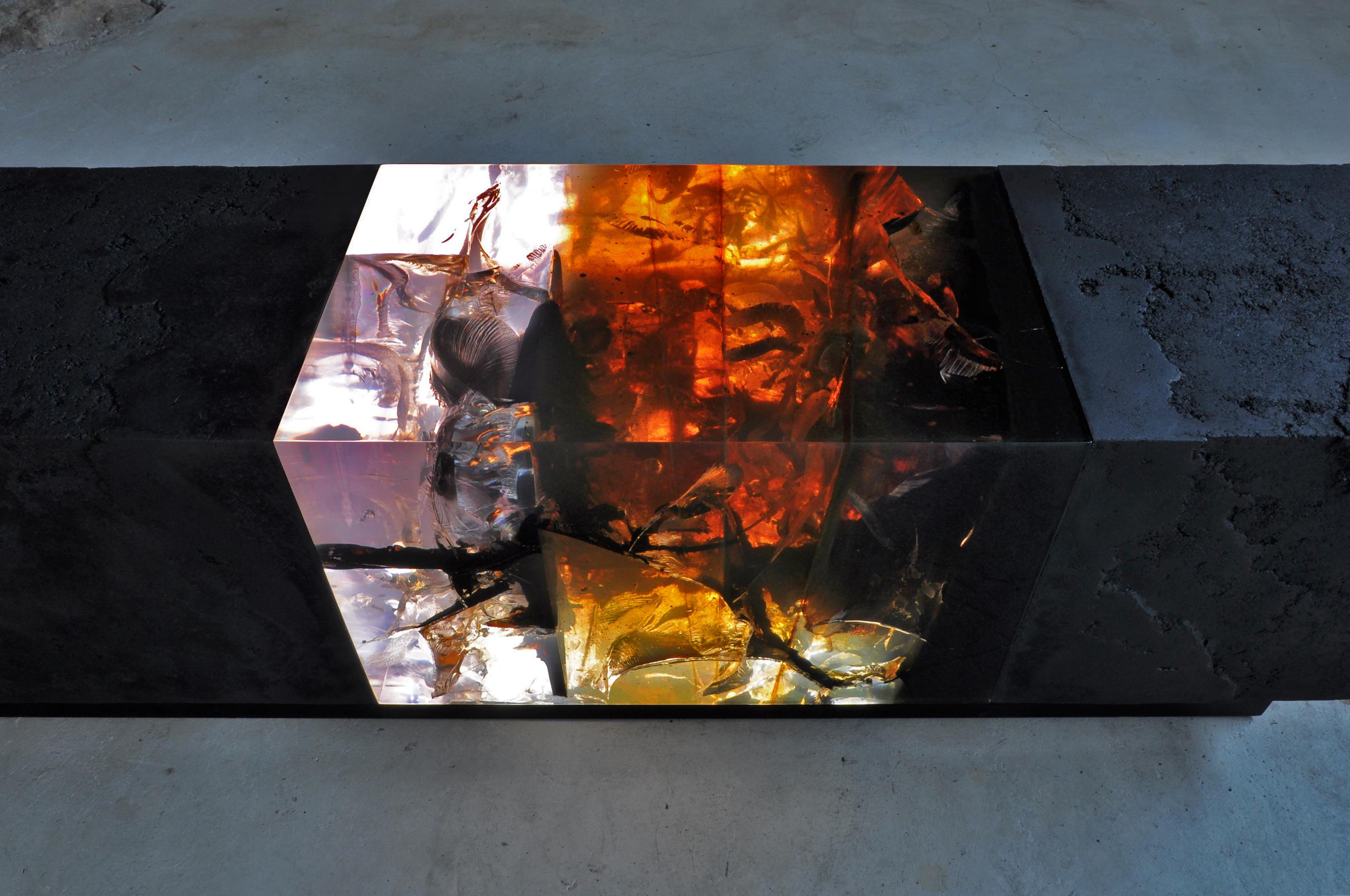Counterpart (triptych) by Tom Price - Abstract sculpture, lighting, LED, bench For Sale 9