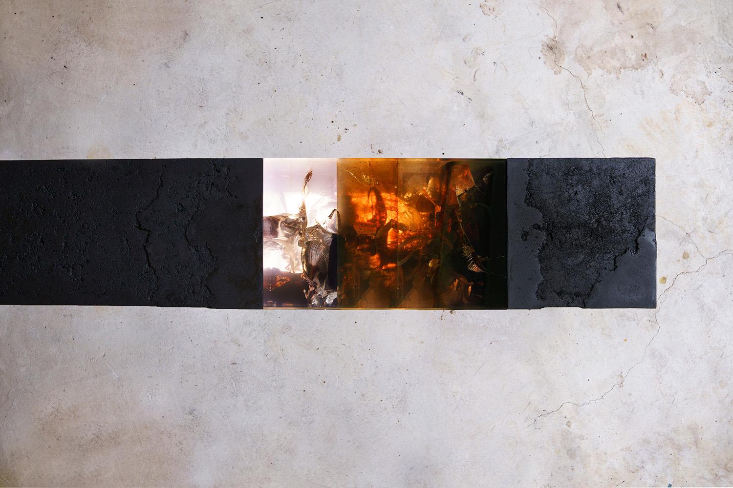 Counterpart (triptych) by Tom Price - Abstract sculpture, lighting, LED, bench For Sale 1