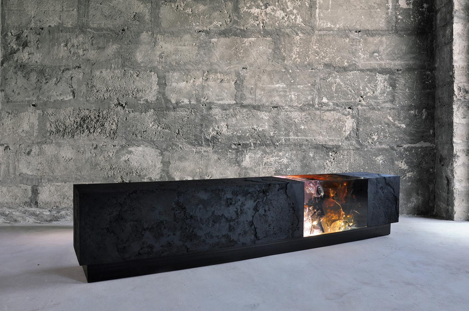 Counterpart (triptych) by Tom Price - Abstract sculpture, lighting, LED, bench For Sale 4
