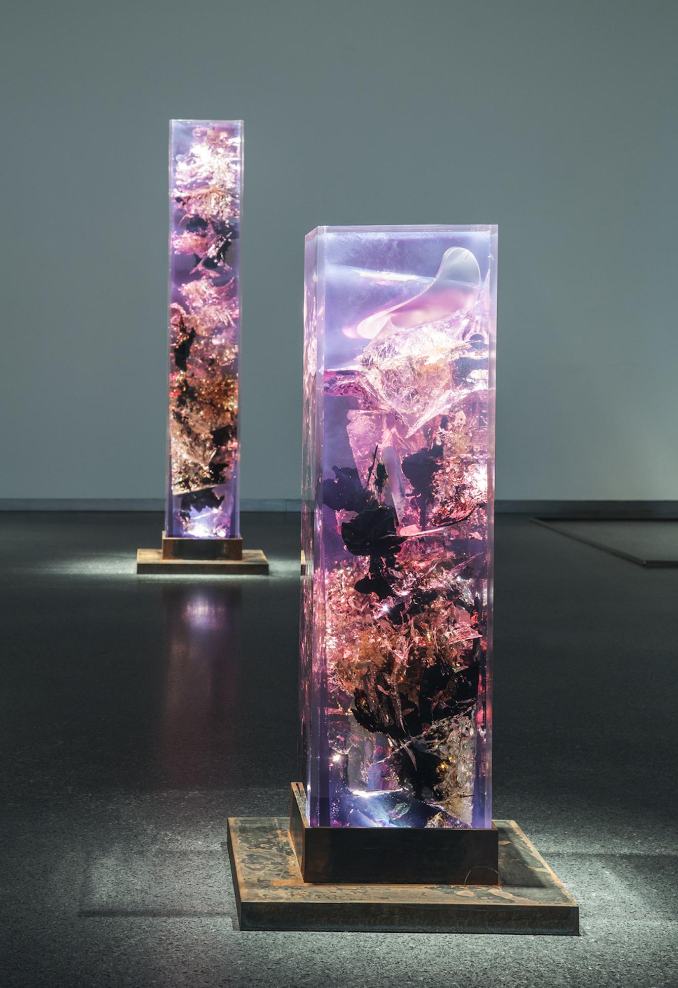 Synthesis 1 by Tom Price - Sculpture and lighting, LED, original, abstract, pink For Sale 1