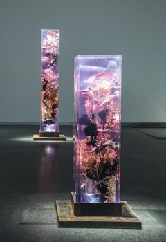 Synthesis 1 di Tom Price - Scultura e illuminazione, LED, originale, astratto, rosa