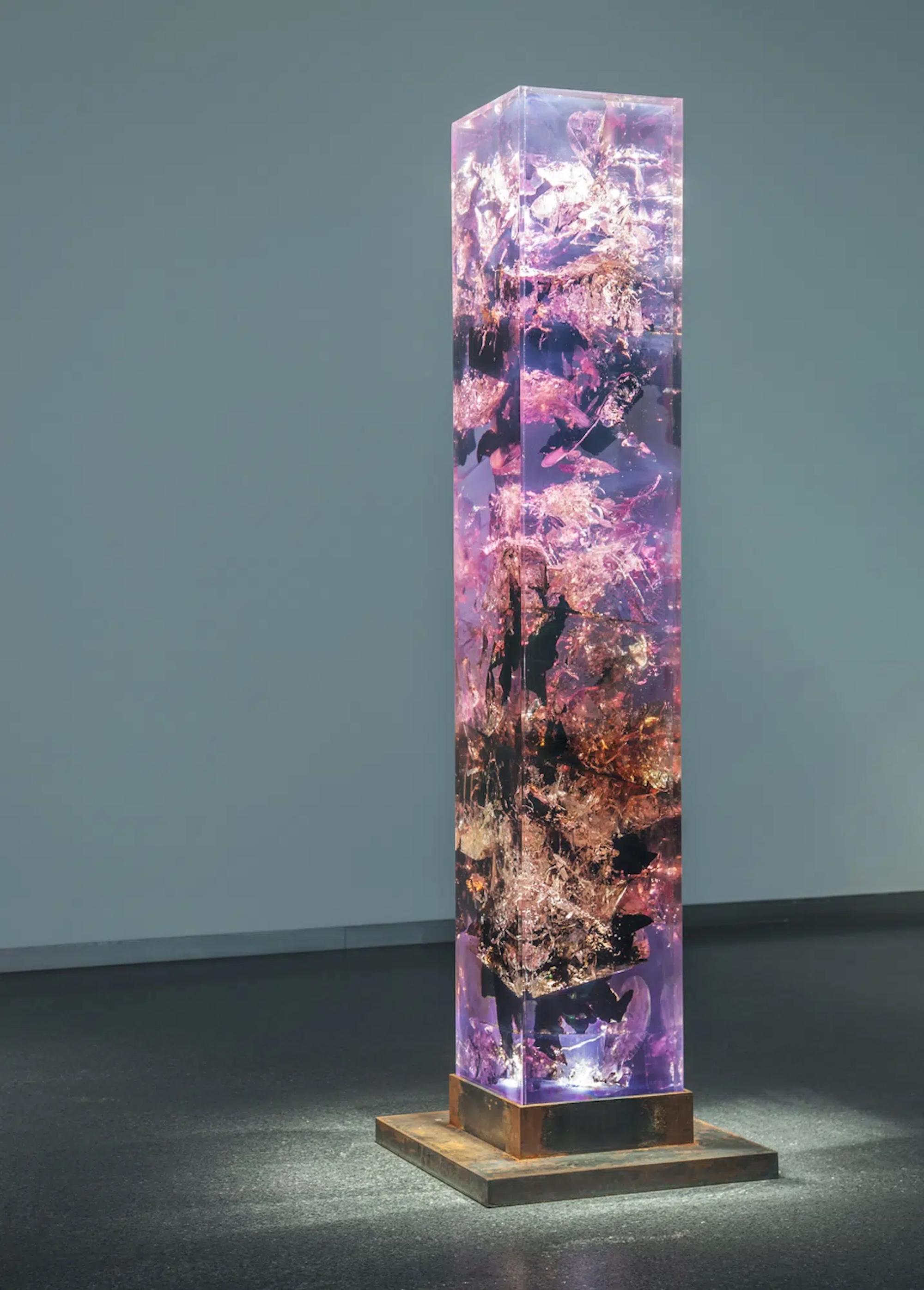 Synthesis 1 by Tom Price - Sculpture and lighting, LED, original, abstract, pink