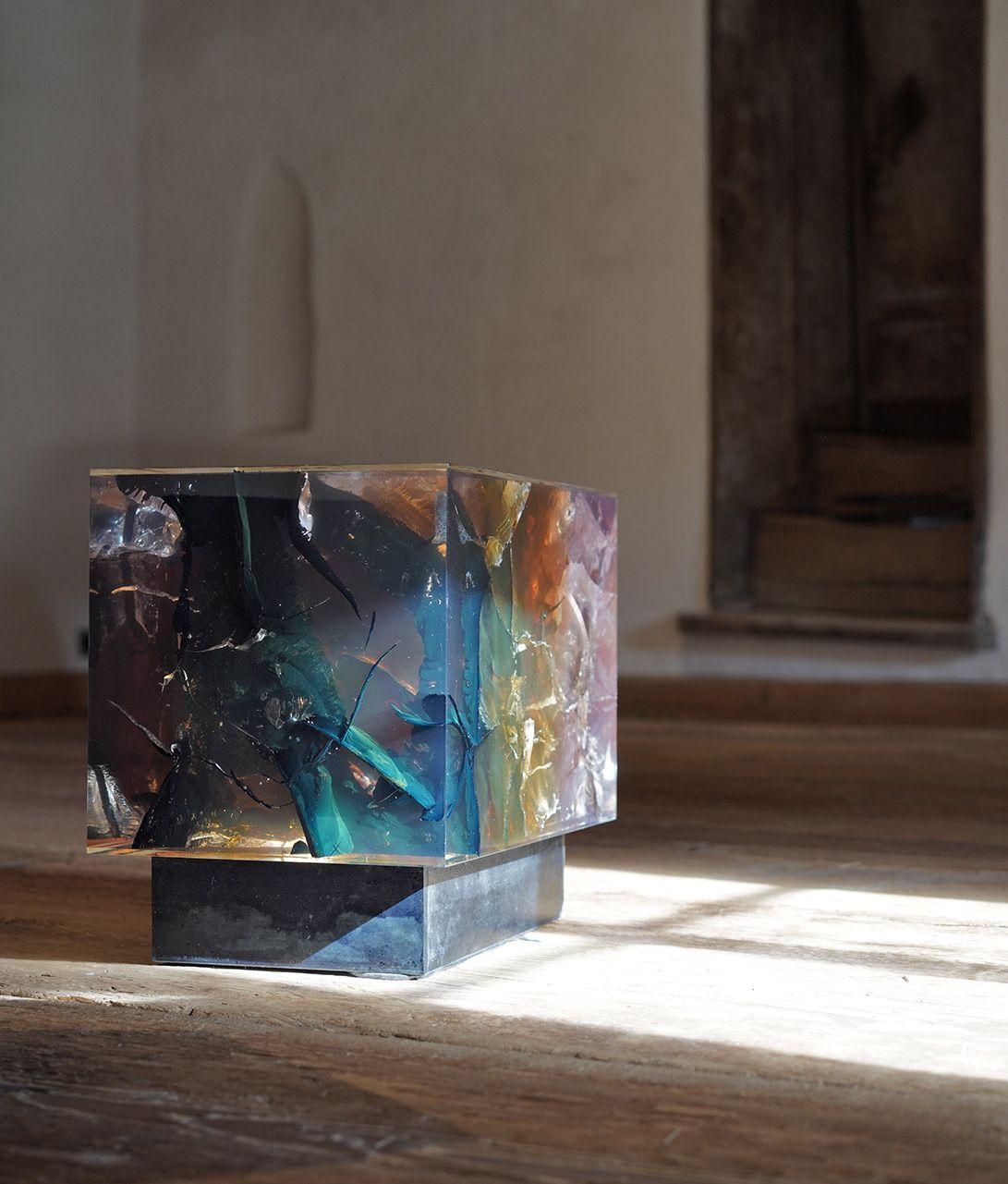 Synthesis 6 is a sculpture by contemporary artist Tom Price. This sculpture is made of resin, tar, steel, acrylic and LED, dimensions are 45 × 51 × 35 cm (17.7 × 20.1 × 13.8 in). 
This artwork is available on commission. It will be created on the