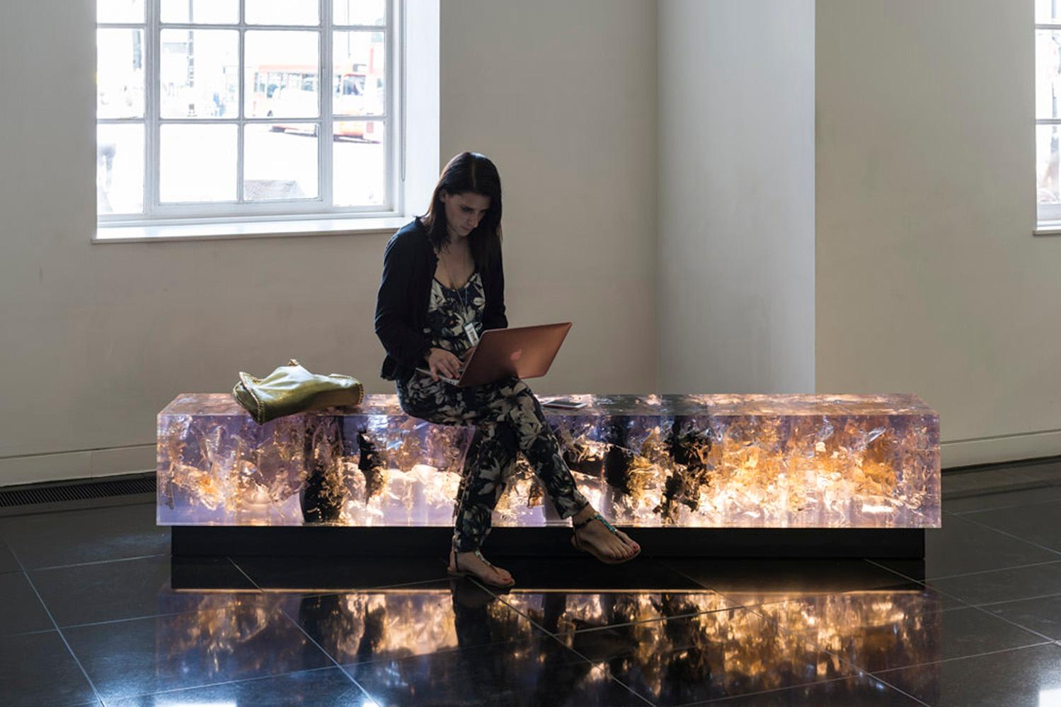 Synthesis bench by Tom Price - light sculpture and bench For Sale 1