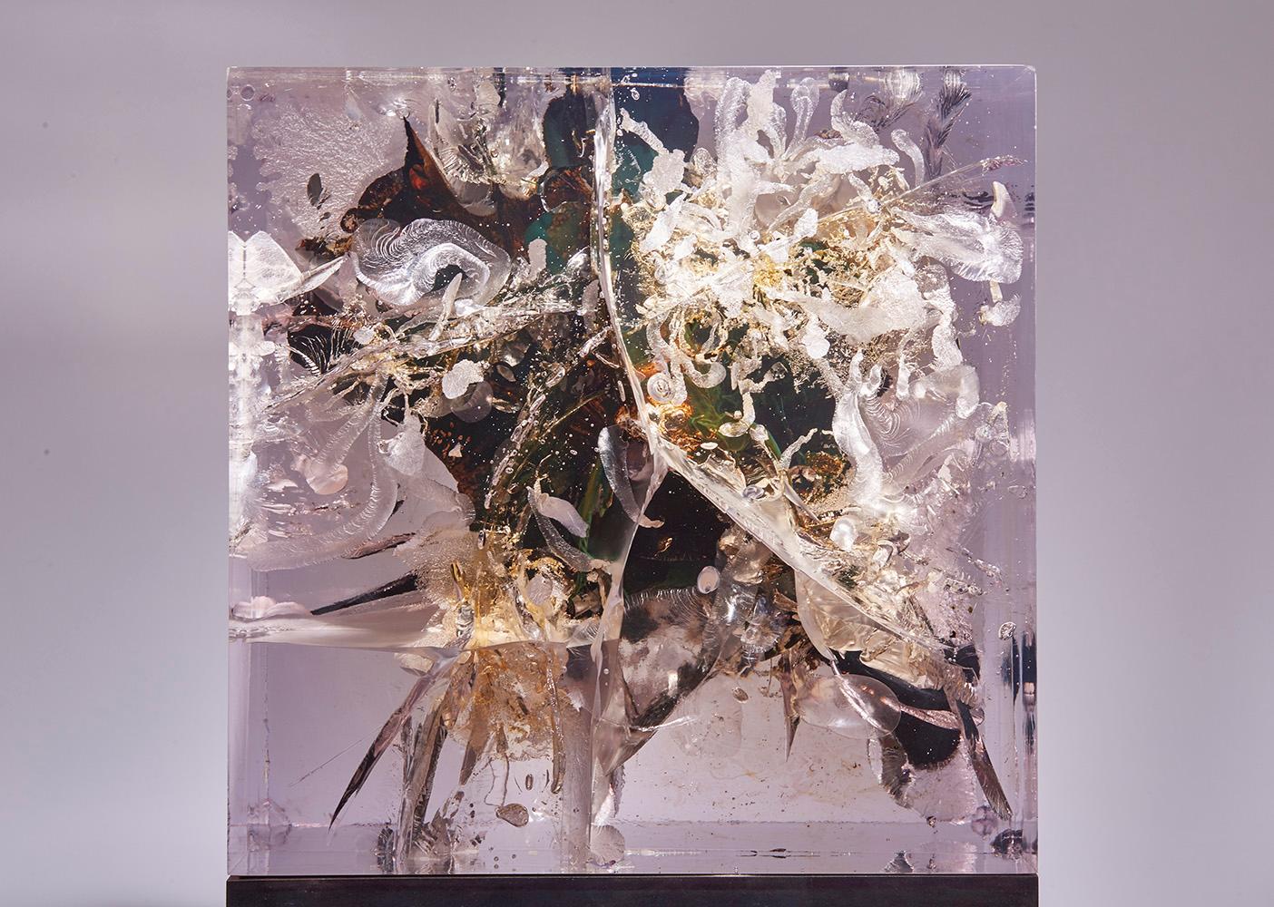 Synthesis C1 by Tom Price - Resin, tar, steel, acrylic and LED lights sculpture in vendita 2