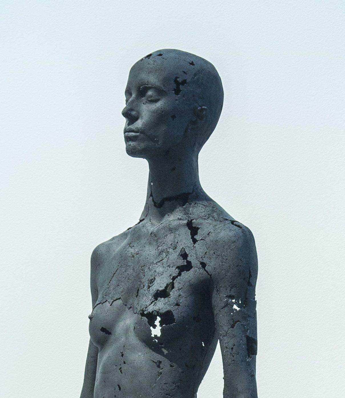 The Presence of Absence – Female (II) by Tom Price - Coal sculpture, nude body For Sale 2