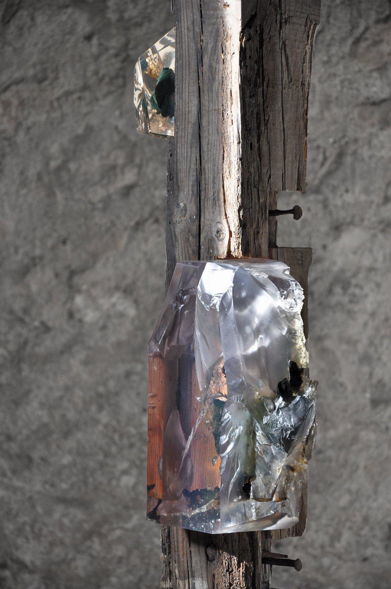 Viga 2 by Tom Price - Abstract sculpture, wood, future, synthetic, mineral, life For Sale 4