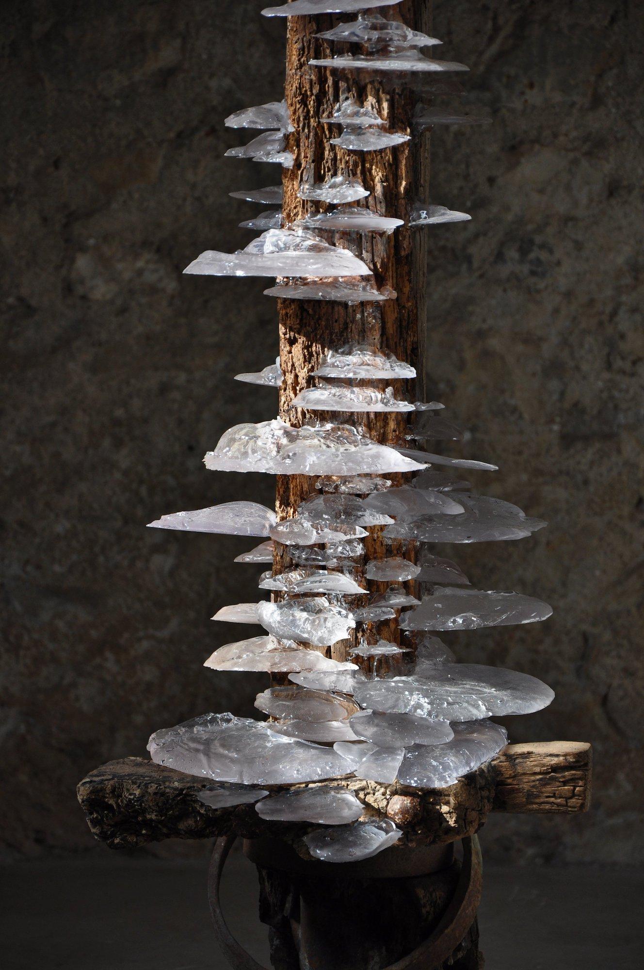 Viga 3 by Tom Price - Abstract sculpture, wood, resin, synthetic, mineral, life For Sale 4
