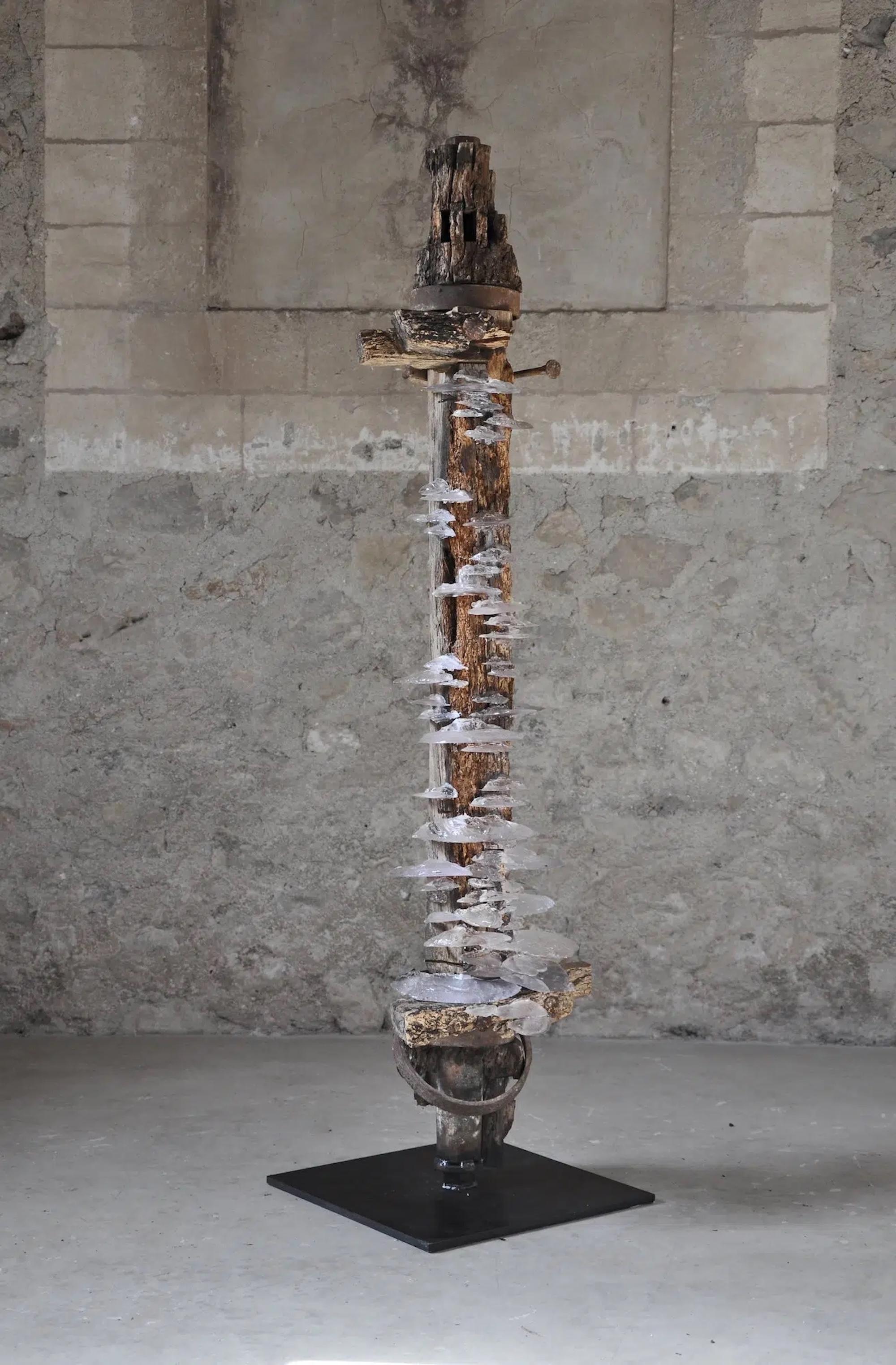 Viga 3 par Tom Price - Sculpture abstraite, bois, résine, synthétique, minéral, vie