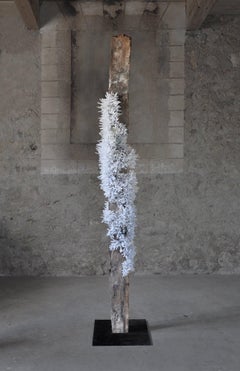Viga 4 by Tom Price - Abstract sculpture, wood, future, synthetic, mineral, life