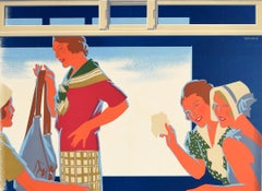 Original Vintage Travel Advertising Poster LNER Rambling Guides Tom Purvis Art