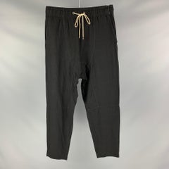 TOM REBL Size 28 Black Viscose Linen Drop-Crotch Casual Pants