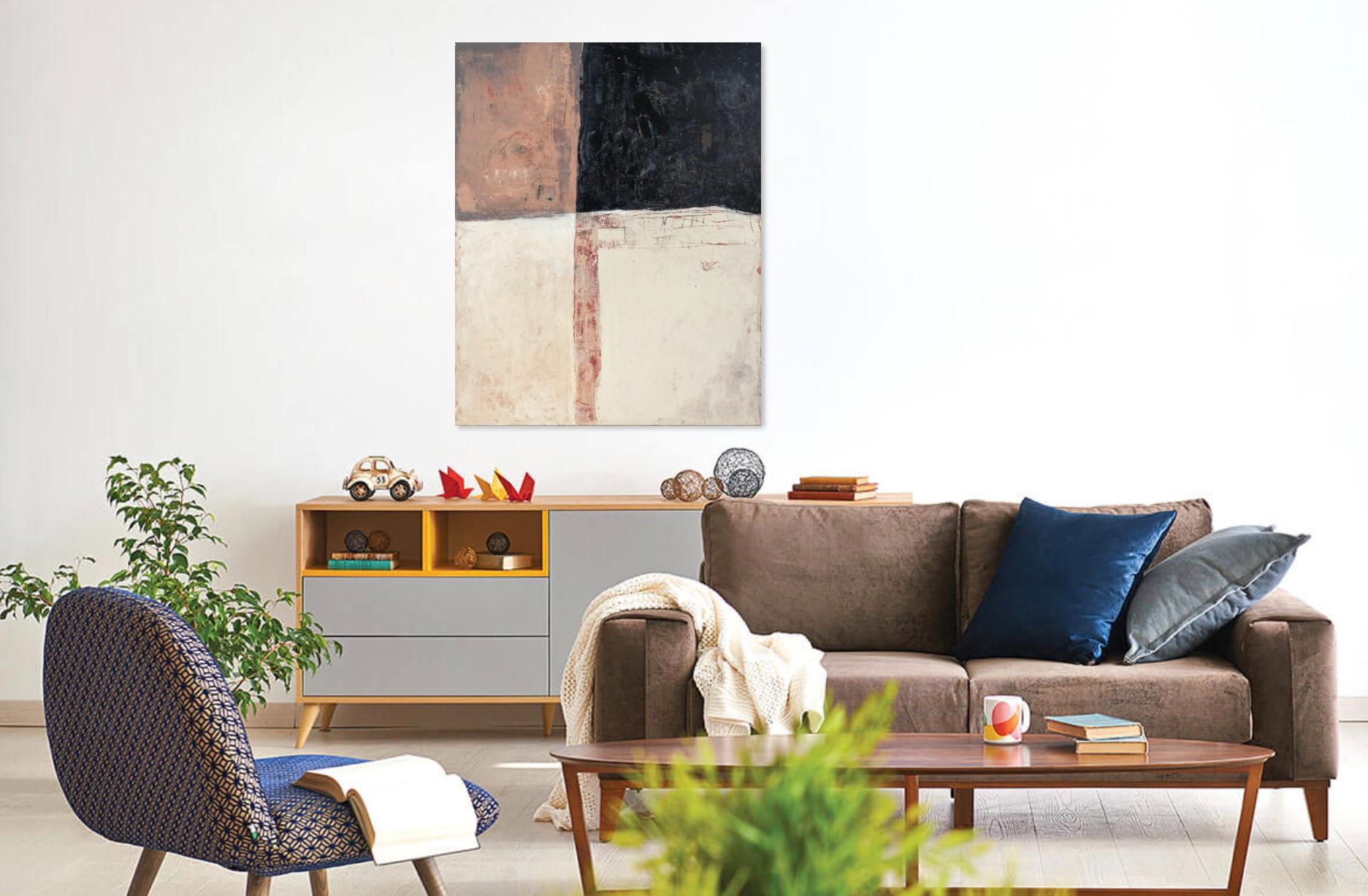 Vier Quadranten Abstrakte – Painting von Tom Reno
