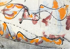 "Rosso e arancione astratto" Pittura astratta espressionista contemporanea