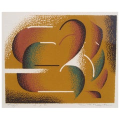 Tom Robertson Original Serigraph, circa 1940s, "Flight"
