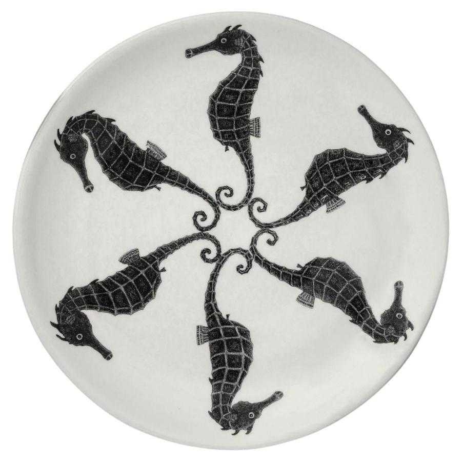 Tom Rooth Circling Seahorses Platter – Handmade Ceramic