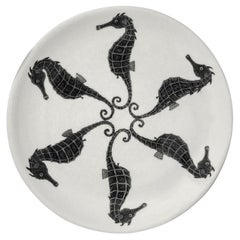 Tom Rooth Circling Seahorses Platter – Handmade Ceramic