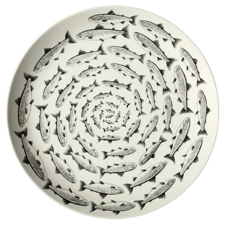 Plato espiral de salmón Tom Rooth - Cerámica hecha a mano