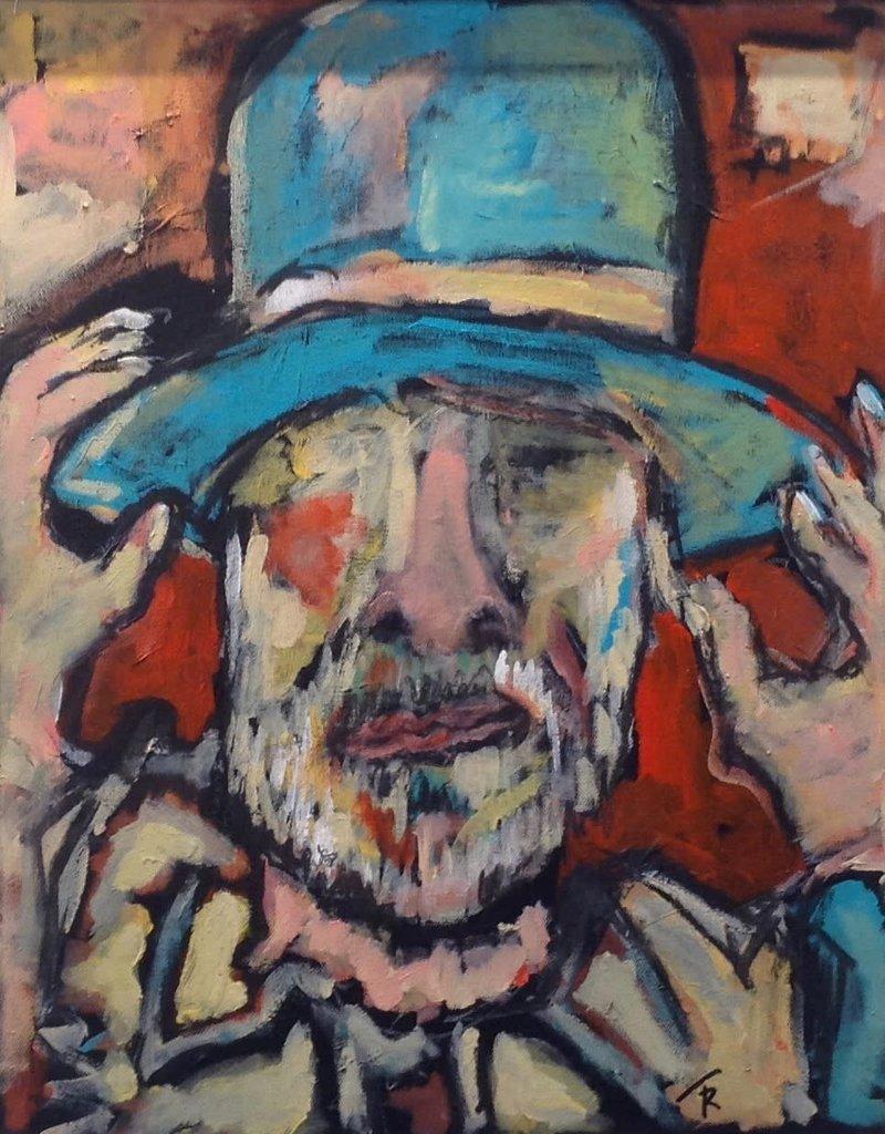 Tom Russell Figurative Painting - Coney Island of the Mind Lawrence Ferlinghetti (Original)