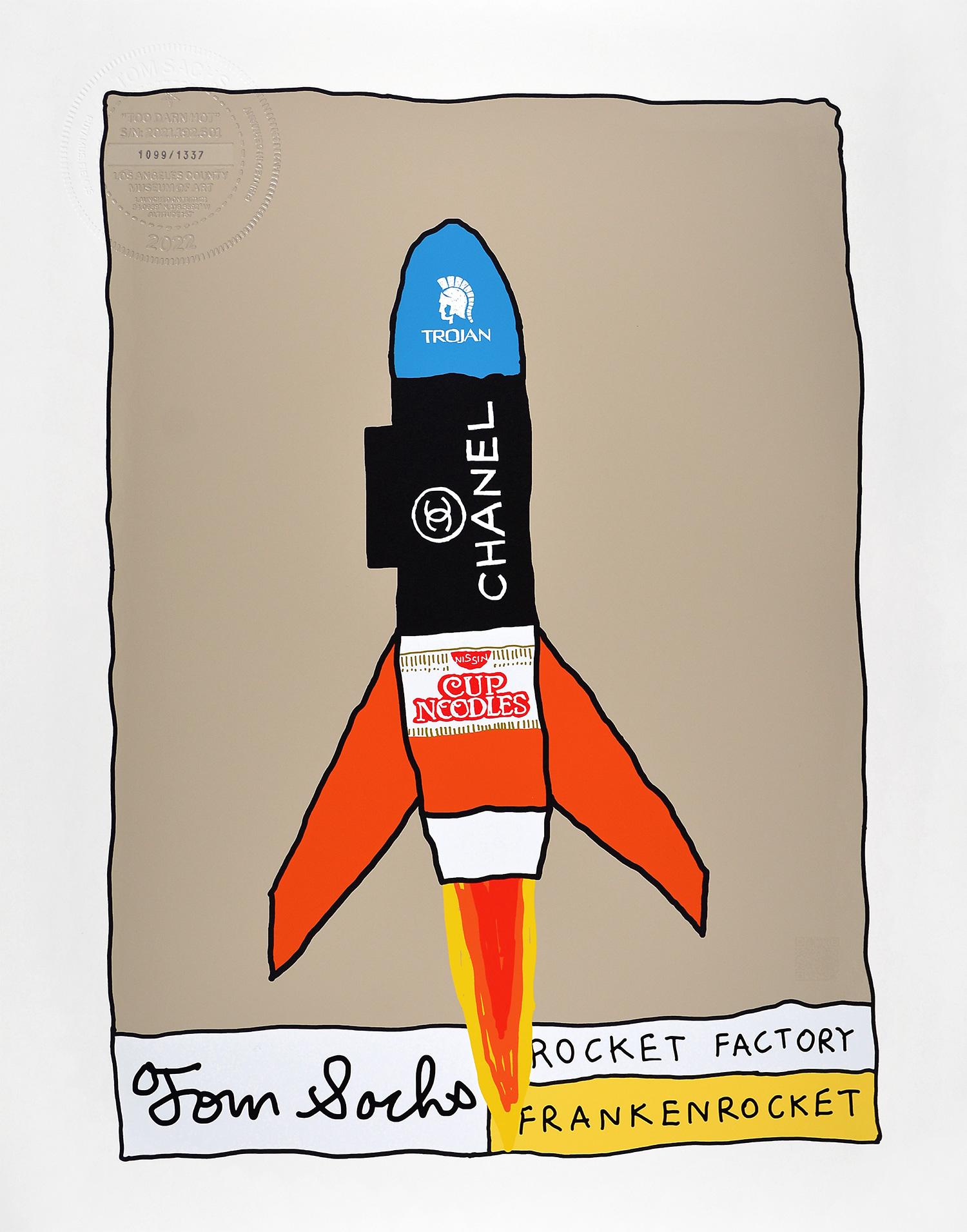 Tom Sachs Figurative Print - TOM SACHS - TOO DARN HOT Limited Modern Conceptual Space Rocket Design Chanel