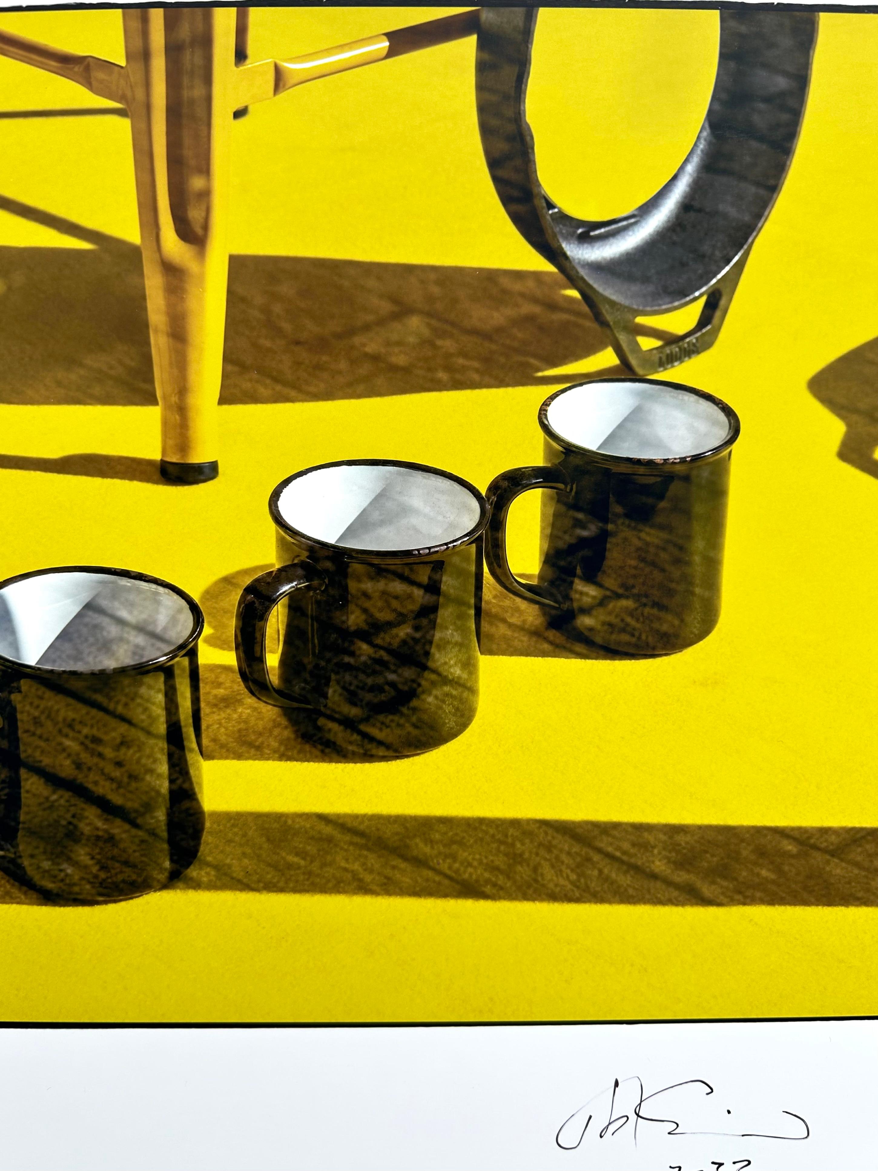 Three Mugs - Yellow Still-Life Photograph by Tom Sauerwein 