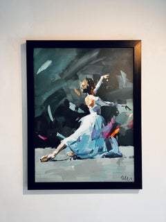 Aurora Divina - original dance impressionism oil painting - contemporary art