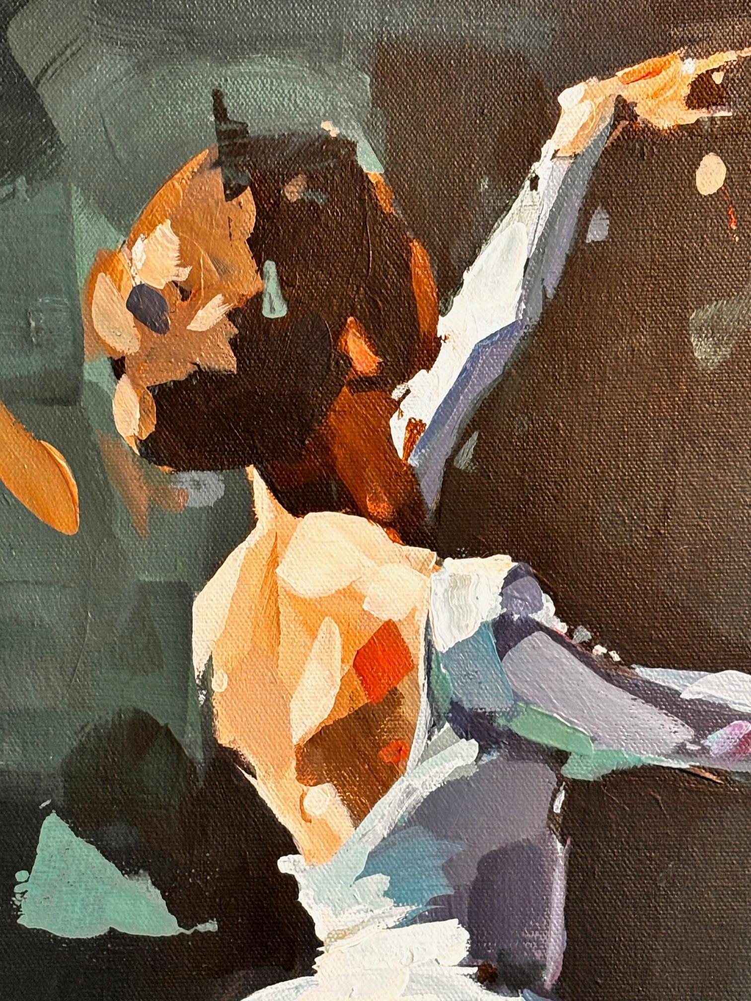 Aurora Divina - original dance impressionism oil painting - contemporary art For Sale 1