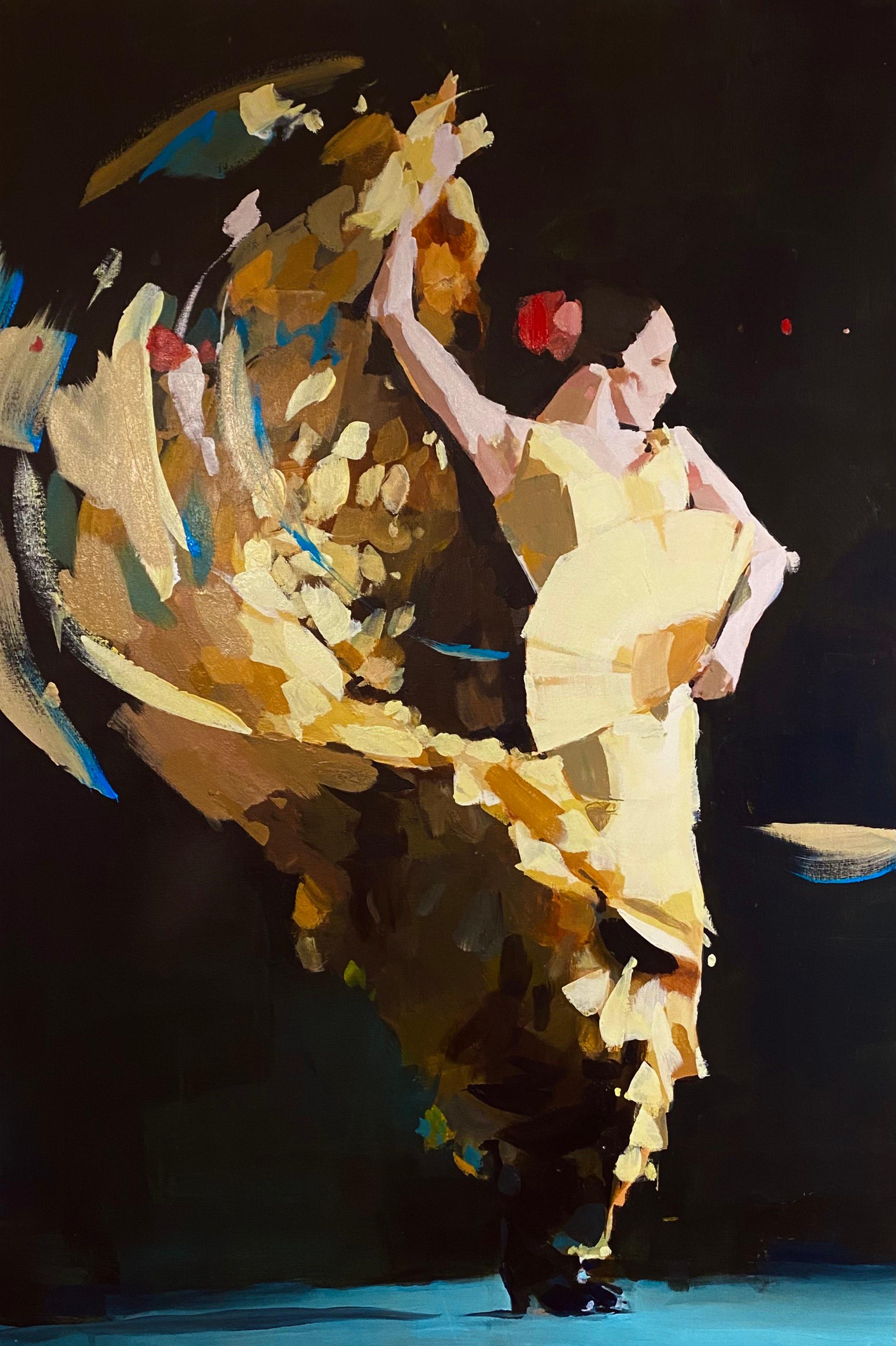 Flamenco Flamme - Original Tanz Impressionismus Ölgemälde - zeitgenössische Kunst