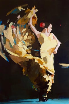 Flamenco Flame - original dance impressionism oil painting - contemporary art