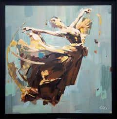 Serenata delle scarpette di seta-opera d'arte originale-pittura figurativa contemporanea