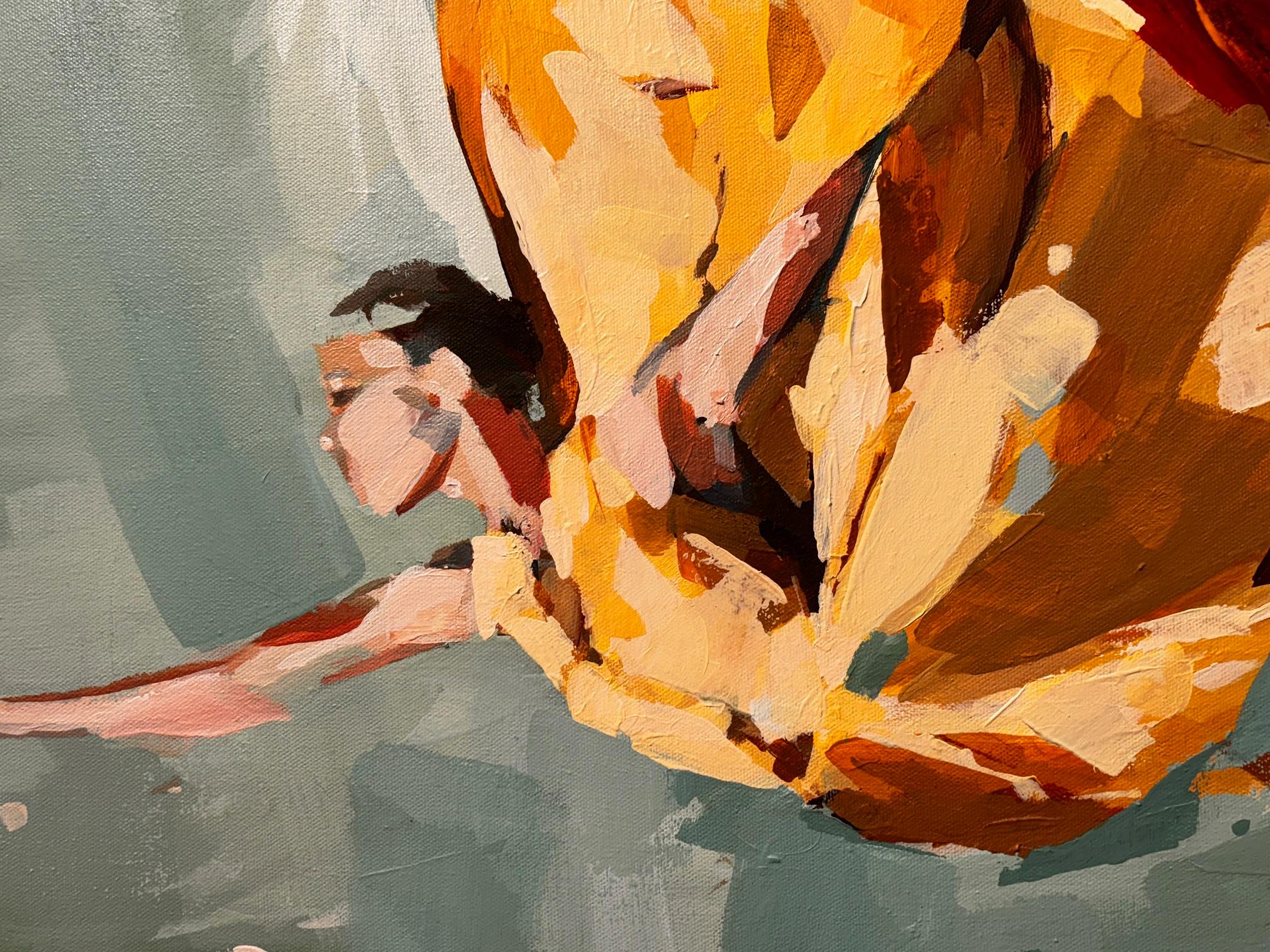 Spiritus Lucia - original dance impressionism oil painting - contemporary art For Sale 1