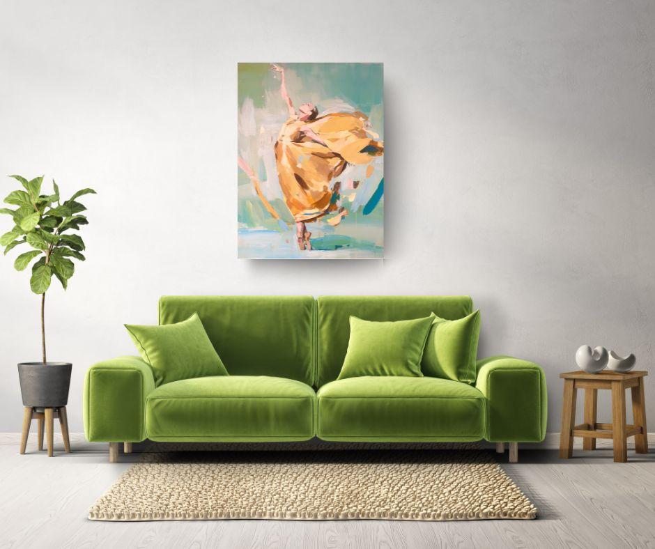 Spiritus Lucia - original dance impressionism oil painting - contemporary art For Sale 2