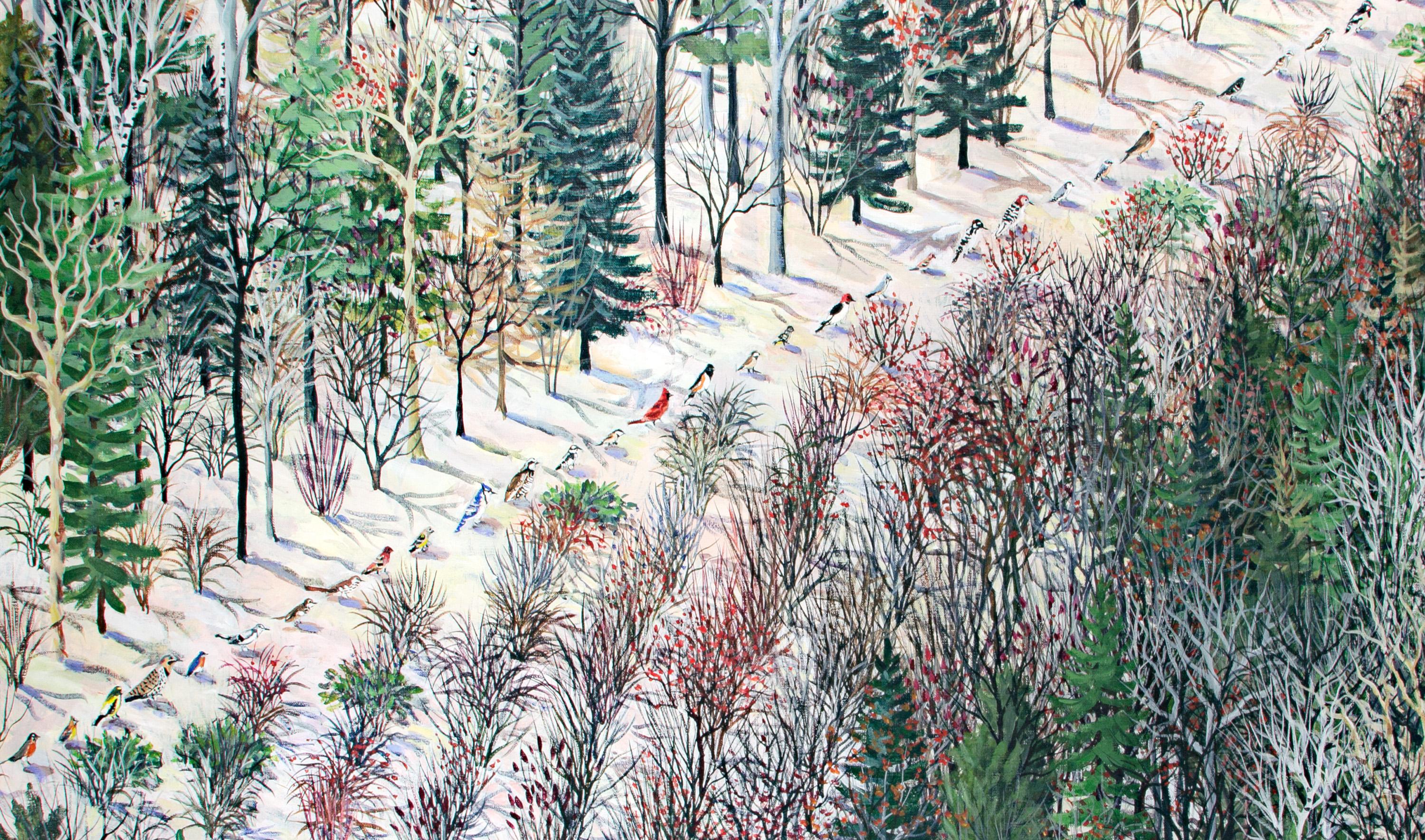 „A Field for the Birds“, Acryl auf Leinwand, signiert – Painting von Tom Shelton