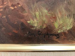 Horse Riding in Forest, Traditional Oil Painting of Countryside by Irish Artist