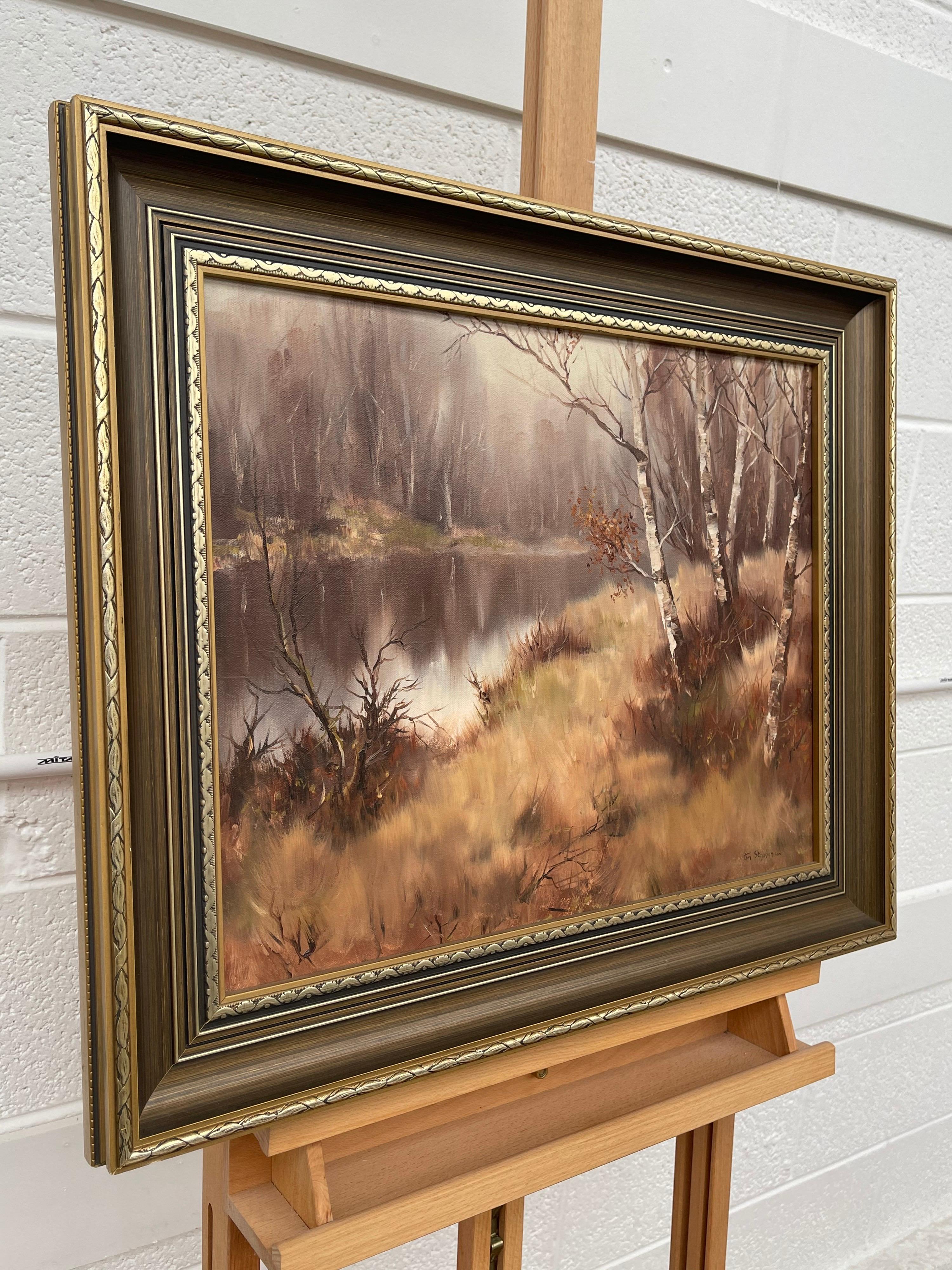 Ölgemälde einer Flusslandschaft in Irland, Landschaft des modernen irischen Künstlers – Painting von Tom Stephenson