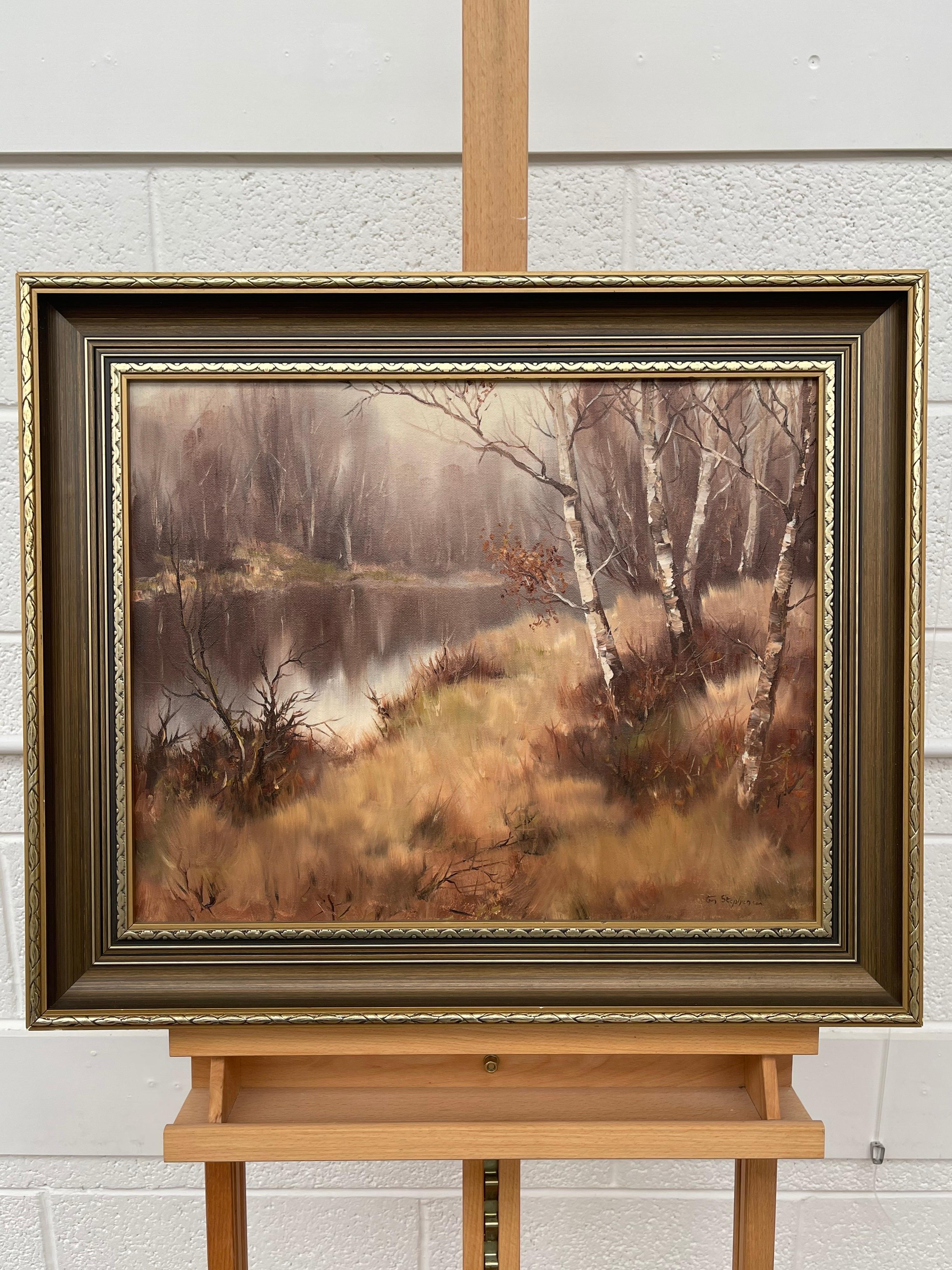 Ölgemälde einer Flusslandschaft in Irland, Landschaft des modernen irischen Künstlers (Realismus), Painting, von Tom Stephenson