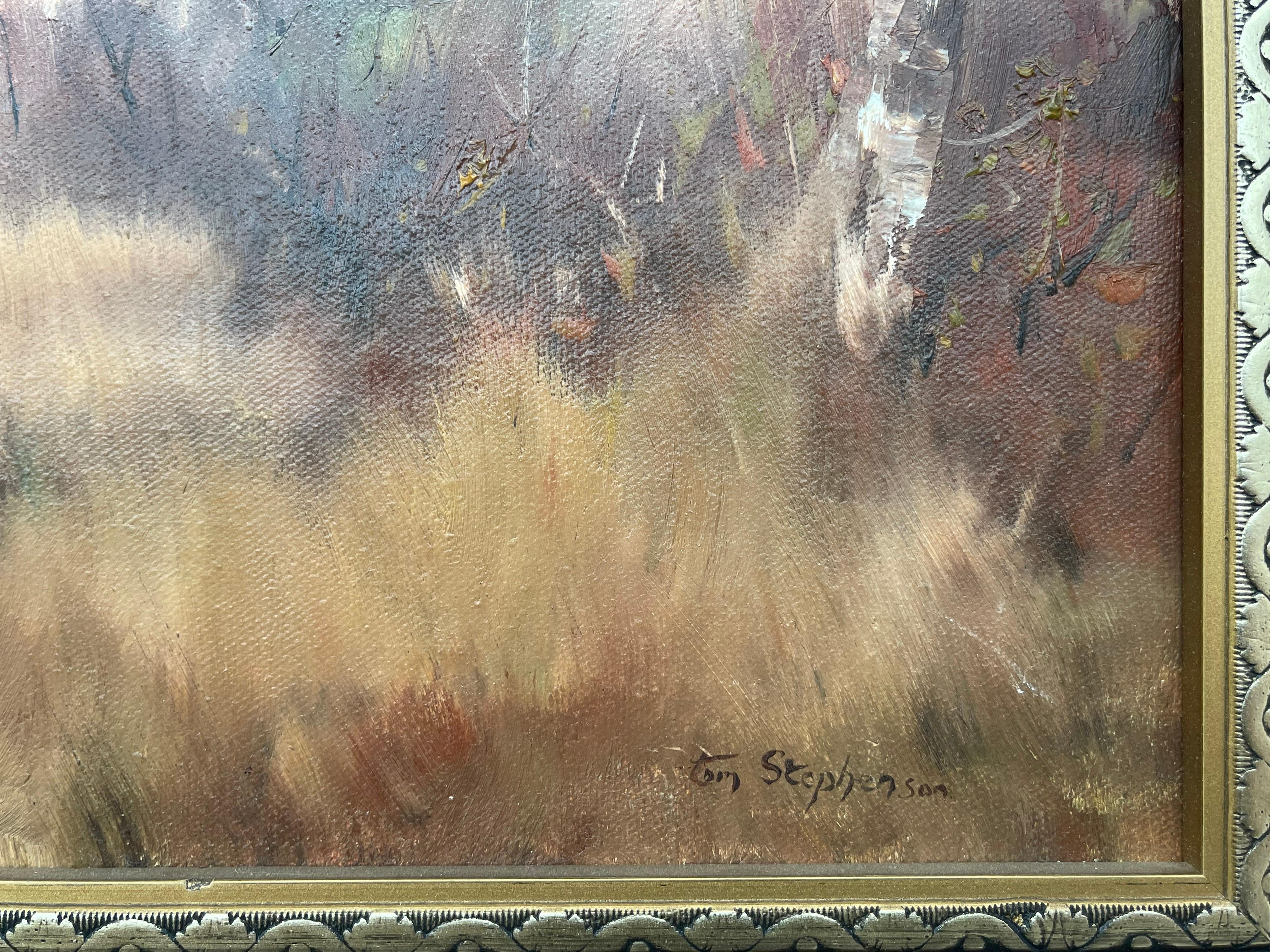 Pittura a olio di un paesaggio fluviale nella campagna irlandese realizzata da un artista irlandese moderno in vendita 3
