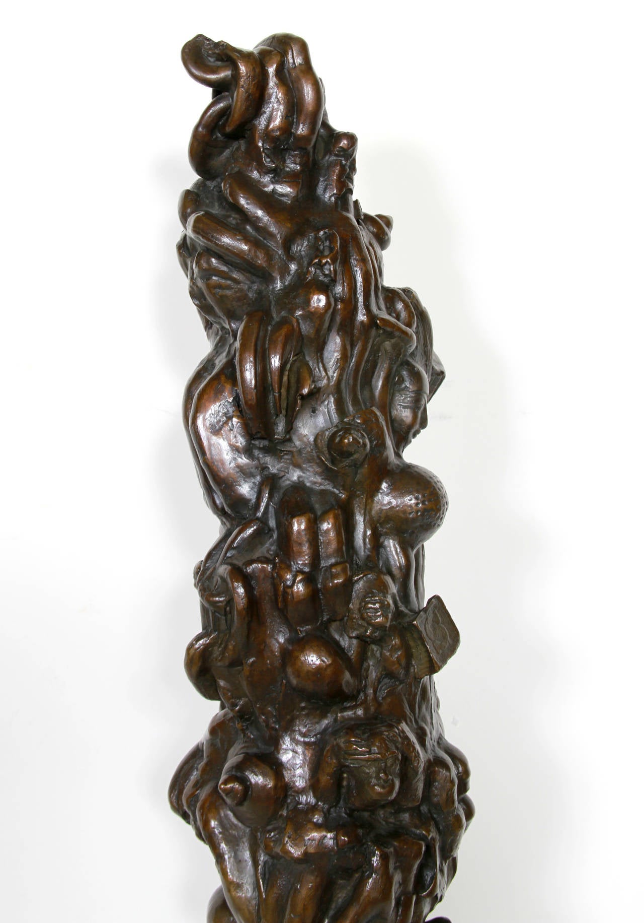 Tall Figurative Bronze Sculpture by Tom Suzuki For Sale 3