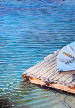 "Blues in der Bucht" Hafen mit brillanten Wasserreflexionen