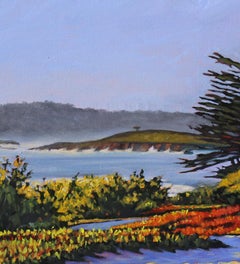 "Carmel Memories" Central Coast Seascape Scene Oil Painting In Afternoon Light