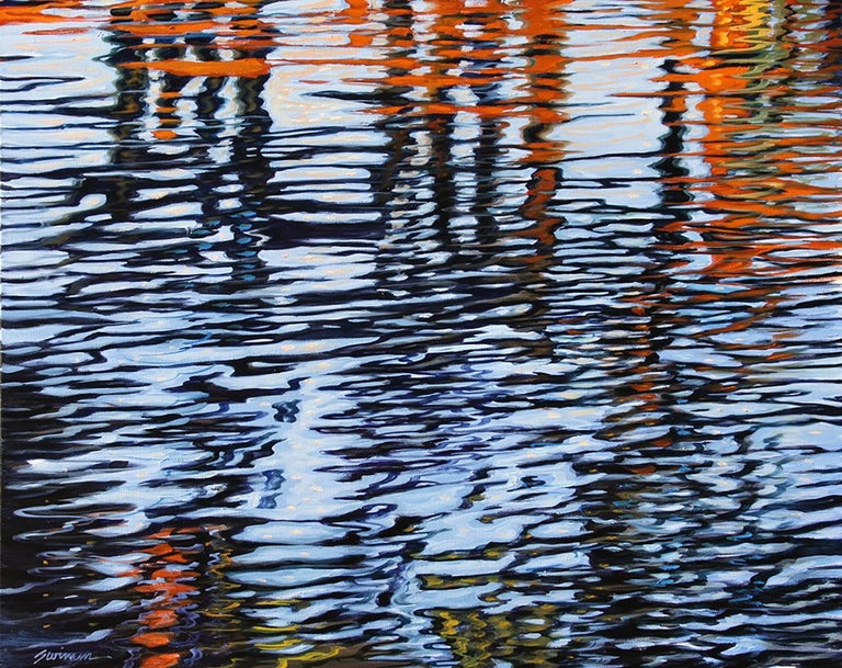 Tom Swimm Colors From The Pier Abstract Oil Of Water