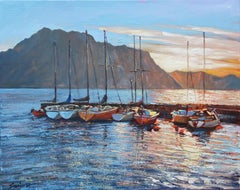 "Inseln in der Sonne  Hafen mit brillanten Wasserspiegelungen